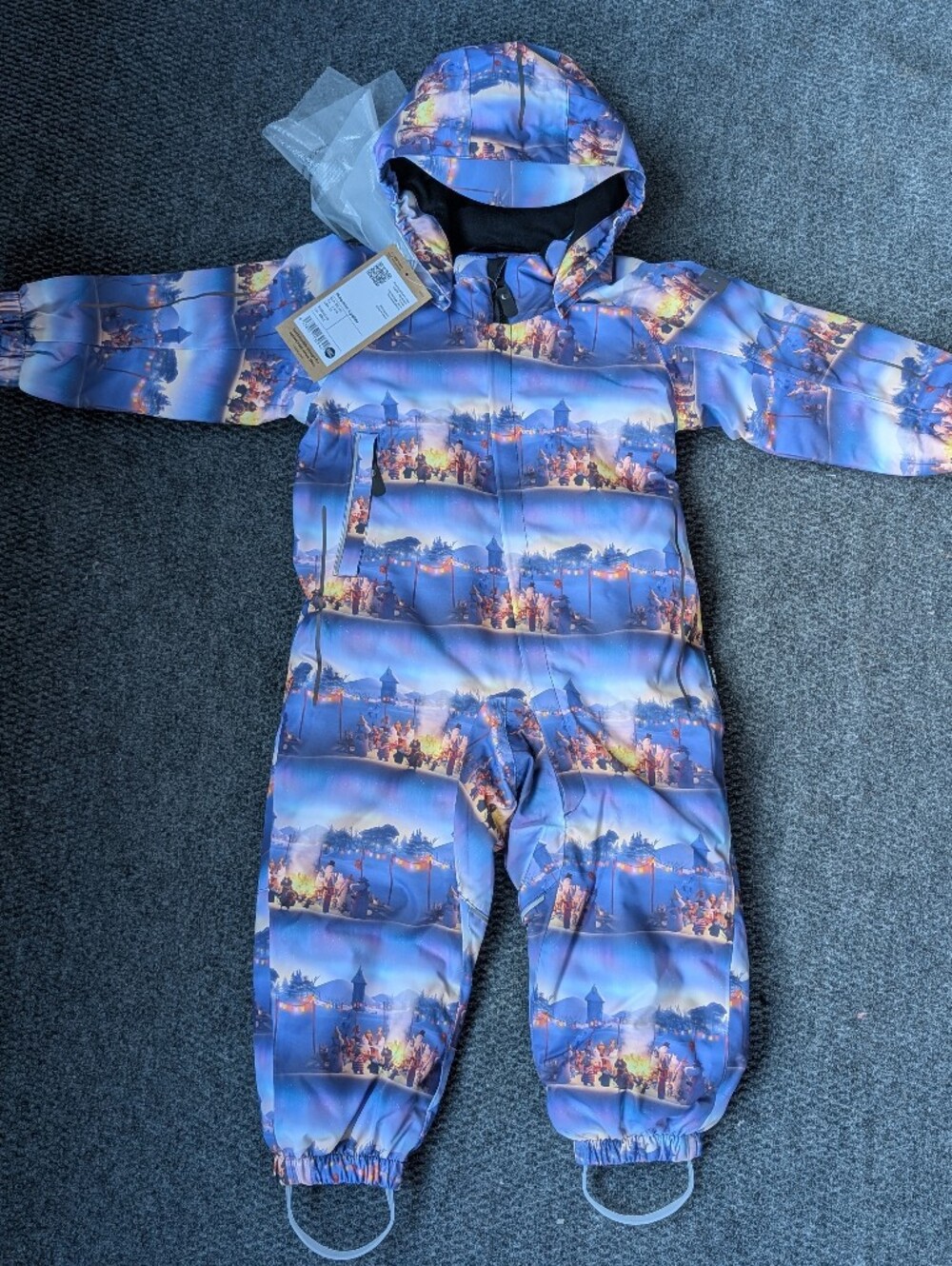New Reima Finland Moomin Unisex Waterproof Kids Snowsuit 2T